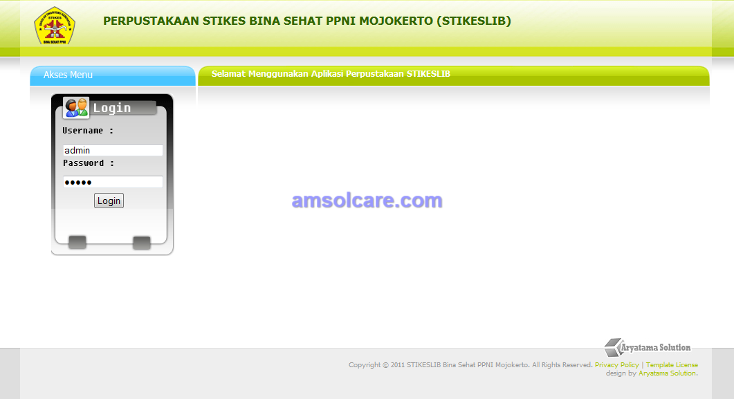 Software Sistem Informasi Perpustakaan STIKES (STIKES Lib)